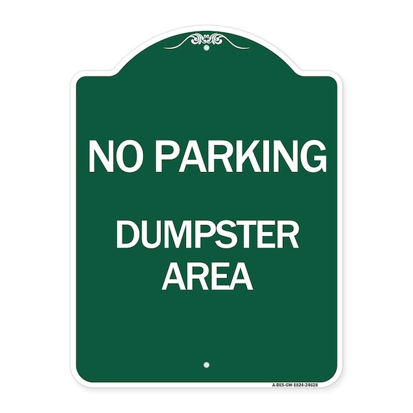Signmission Keep Driveway Clear No Parking Day or Night, Green & White Aluminum Sign, 18" x 24", GW-1824-24628 A-DES-GW-1824-24628 - main